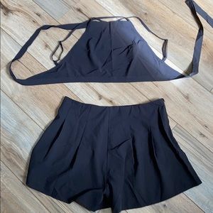 Never worn Two piece shorts & halter oufit